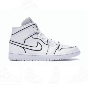 Nike White and Black Sneakers Classic High-Top Design